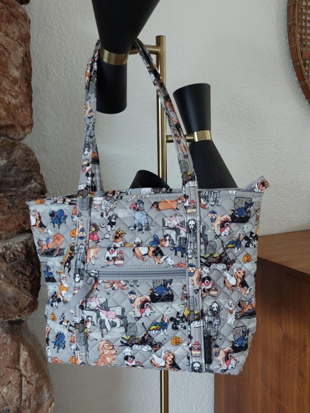 RARE Vera Bradley howl o ween dog show best in show halloween tote HOLIDAY   Qui